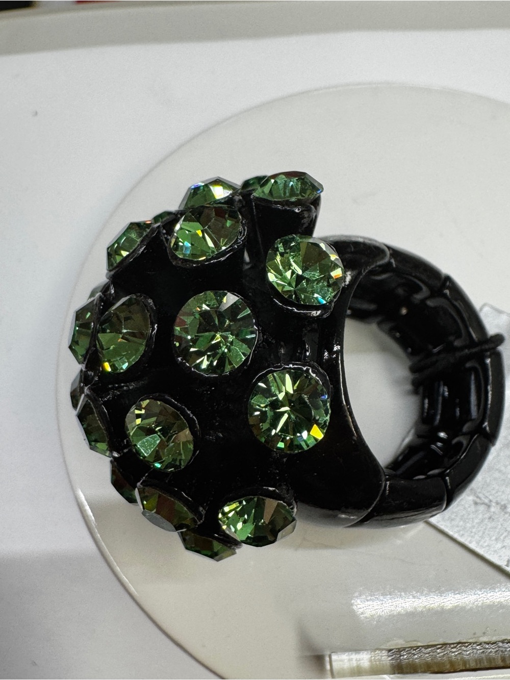 Green Crystal Cluster Statement Ring - Unbranded - Picture 6 of 9